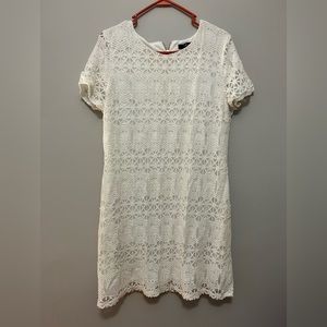 White Lace Dress with Zipper
